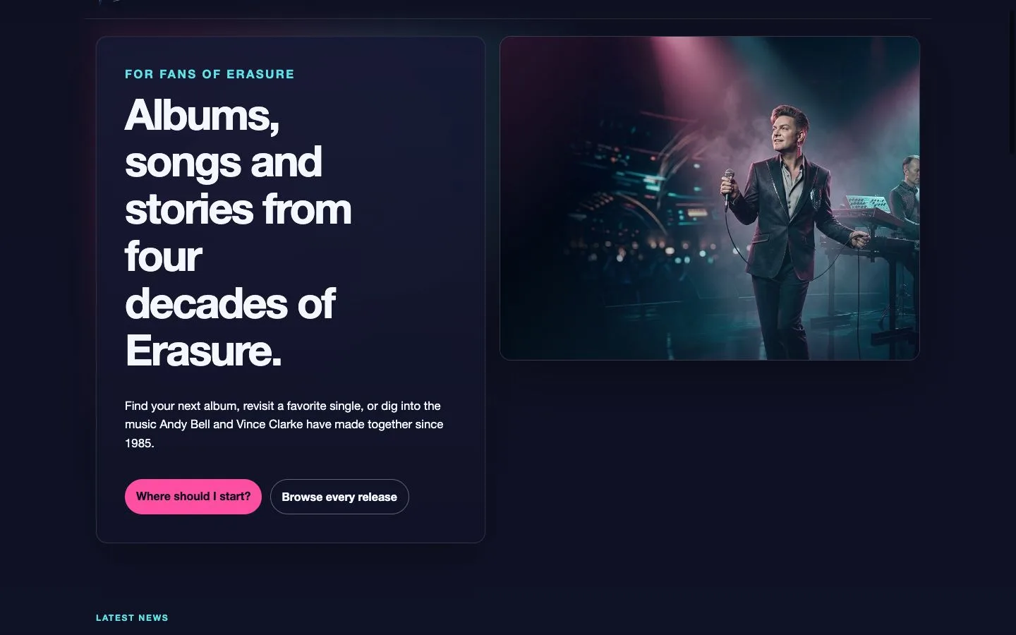 ErasureFan website — view 1